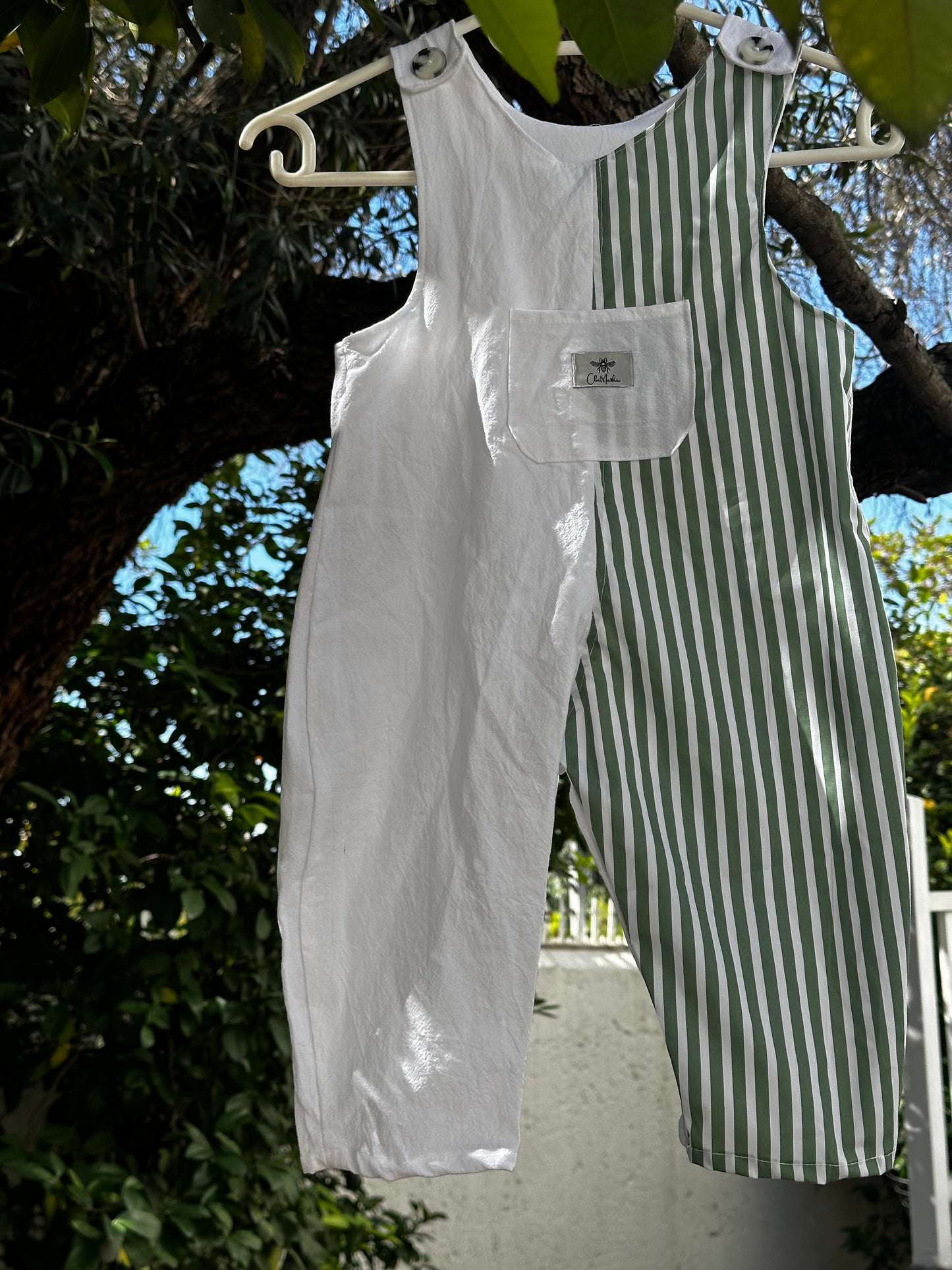 Green Stripes Overall