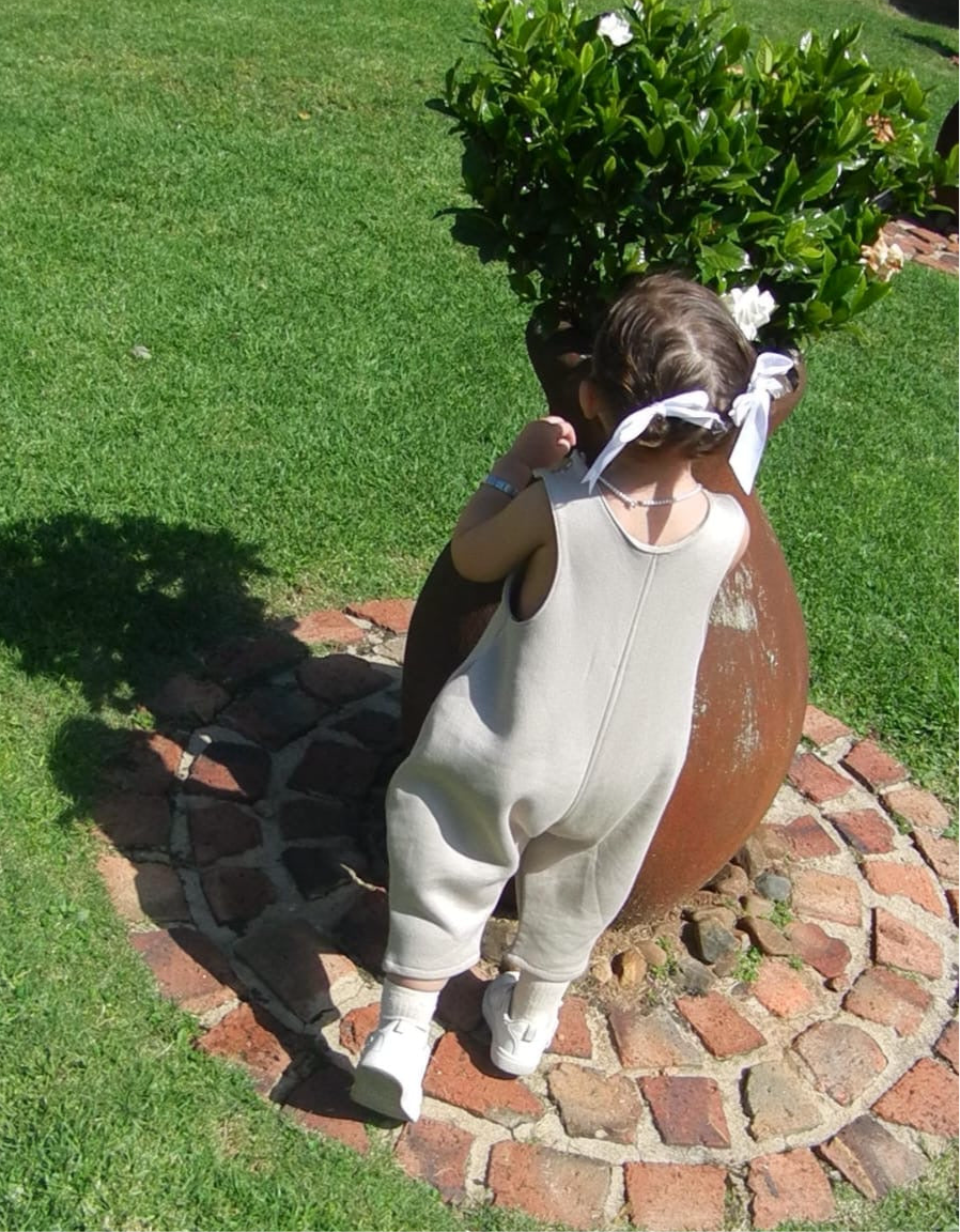 Beige Fleece Overalls
