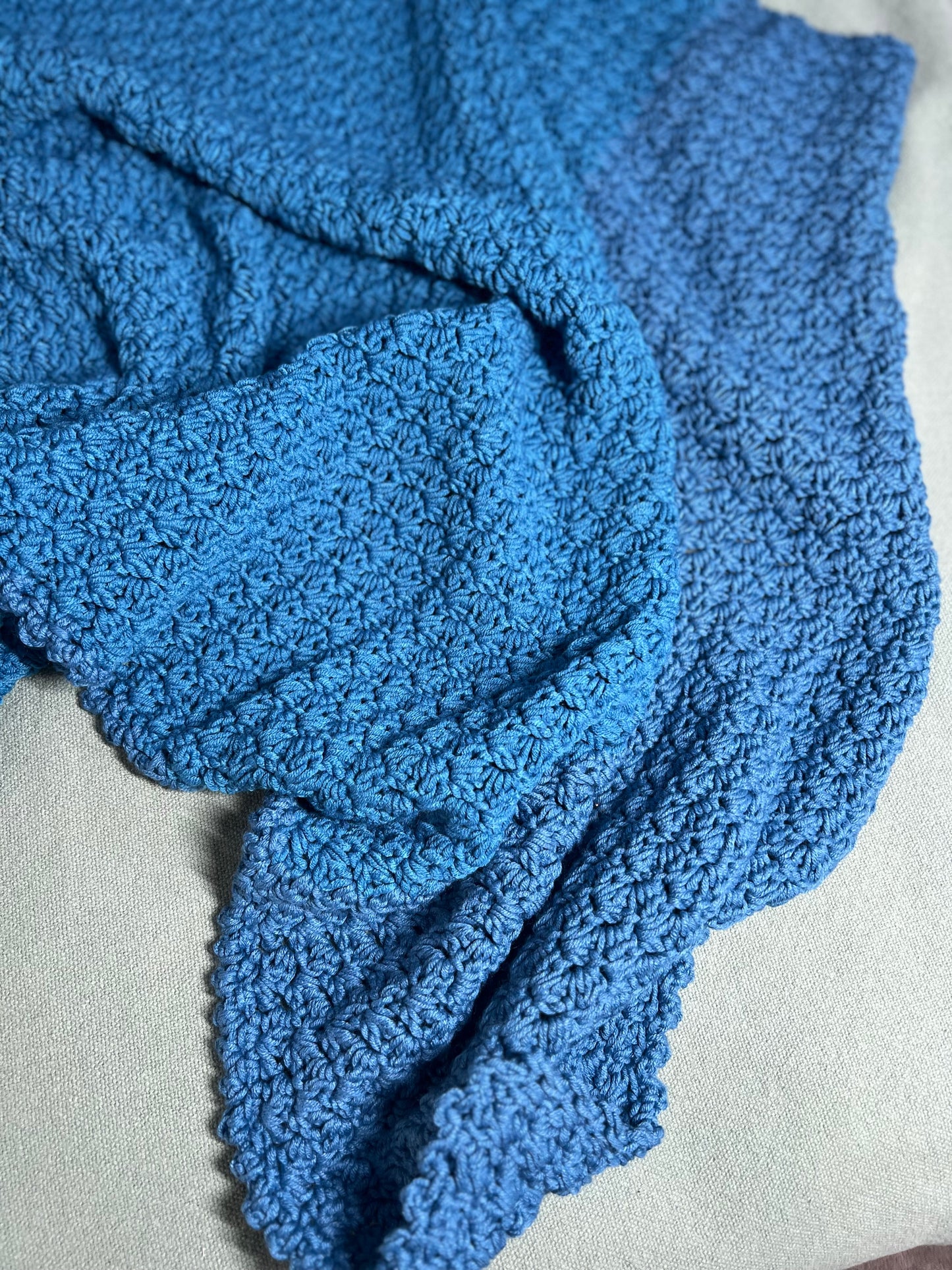 Blue Crochet Baby Blanket