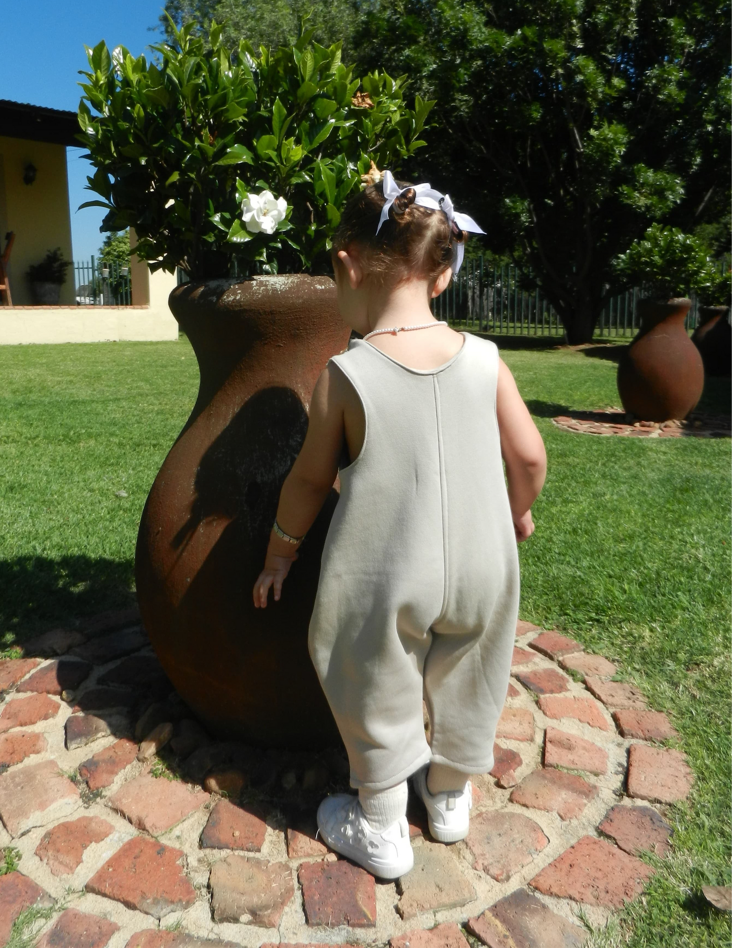 Beige Fleece Overalls